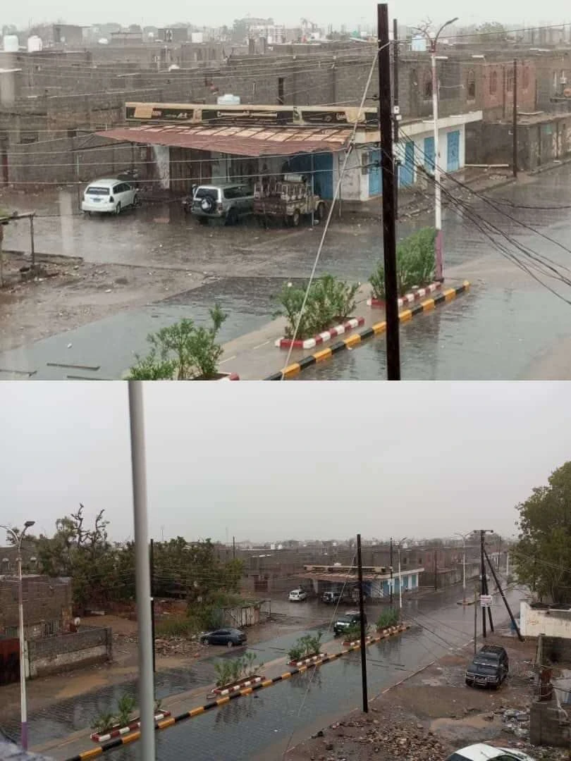 الأمطار تغرق شوارع زنجبار وجعار مساء اليوم
