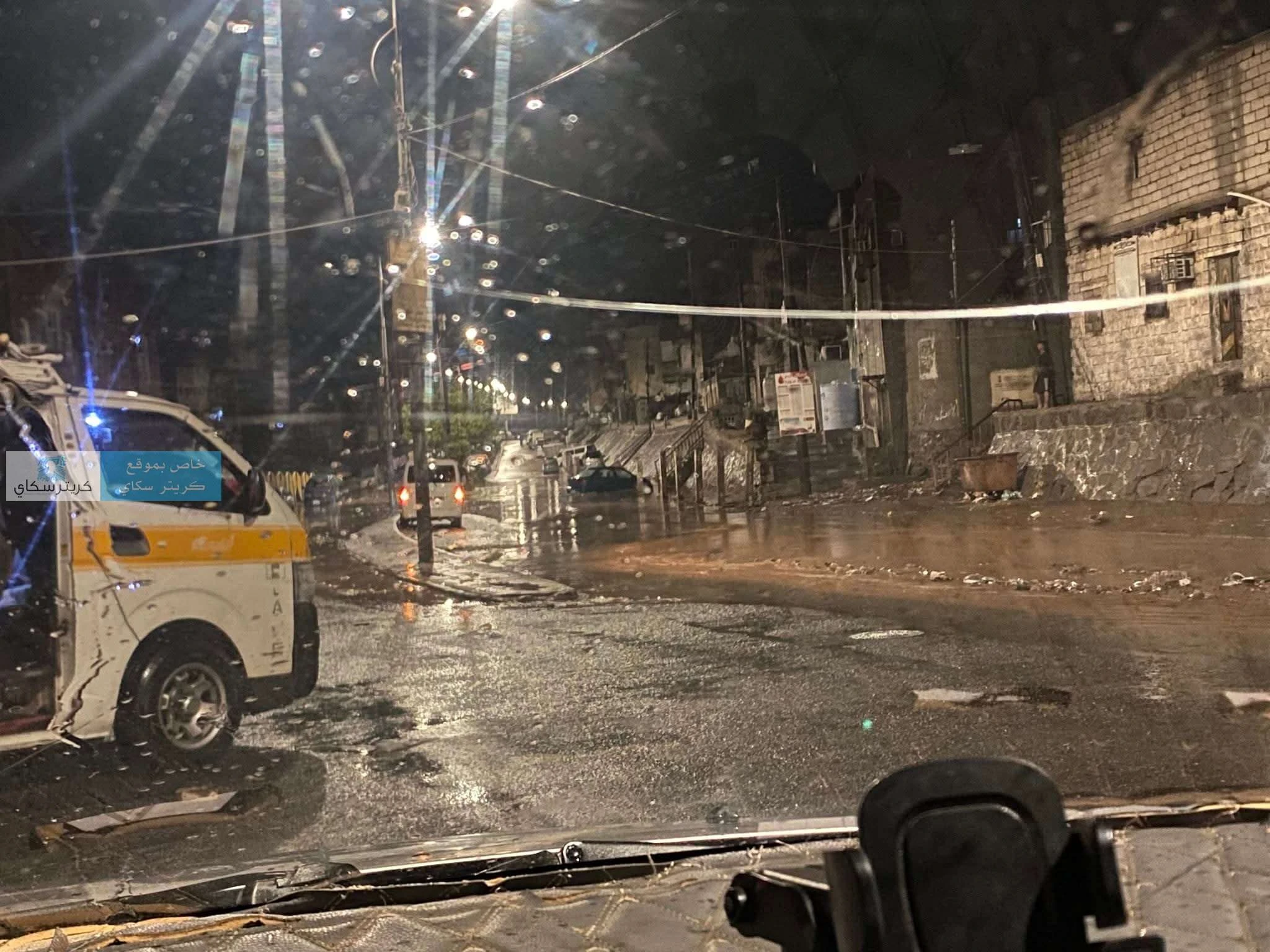 عاجل:تضرر عدة مناطق واستعدادات عاجلة لبدء شفط مياه الأمطار بالمعلا(صور)