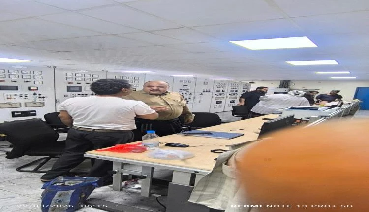 الشعبي يتفقد إدارة التحكم ومحطات التوليد ويشدد على رفع الجاهزية