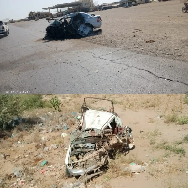 قتلى وجرحى في حادث تصادم مروع شمالي مدينة الحديدة