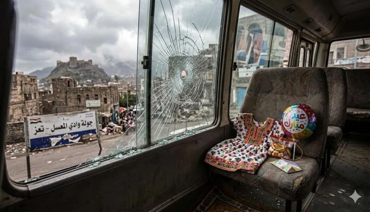 رصاصة فوضى إخوان تعز.. طفلة تصارع الموت في خامس العيد