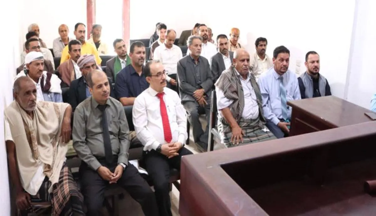 رئيس هيئة التفتيش القضائي يتفقد سير العمل في محاكم ونيابات لحج عقب الإجازة القضائية