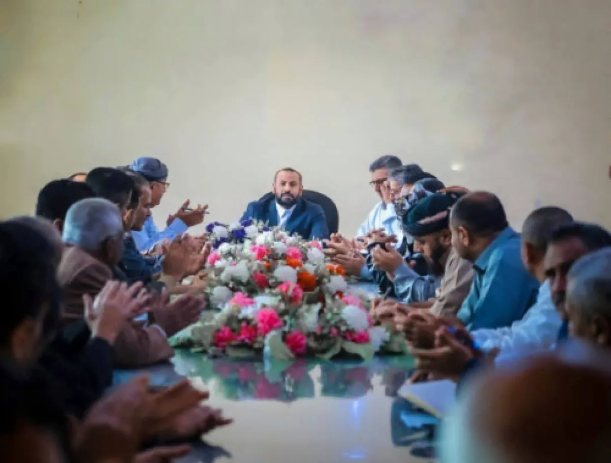 محافظ الضالع يباشر مهامه ويرأس اجتماعاً للمكتب التنفيذي في المحافظة