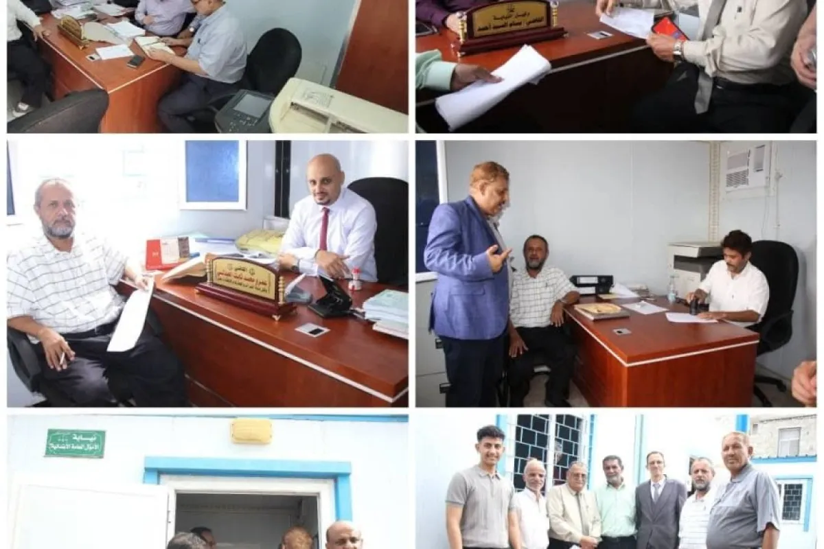 التفتيش القضائي والنيابة العامة ينفذان زيارة تفقدية لنيابات عدن عقب انتهاء إجازة عيد الفطر