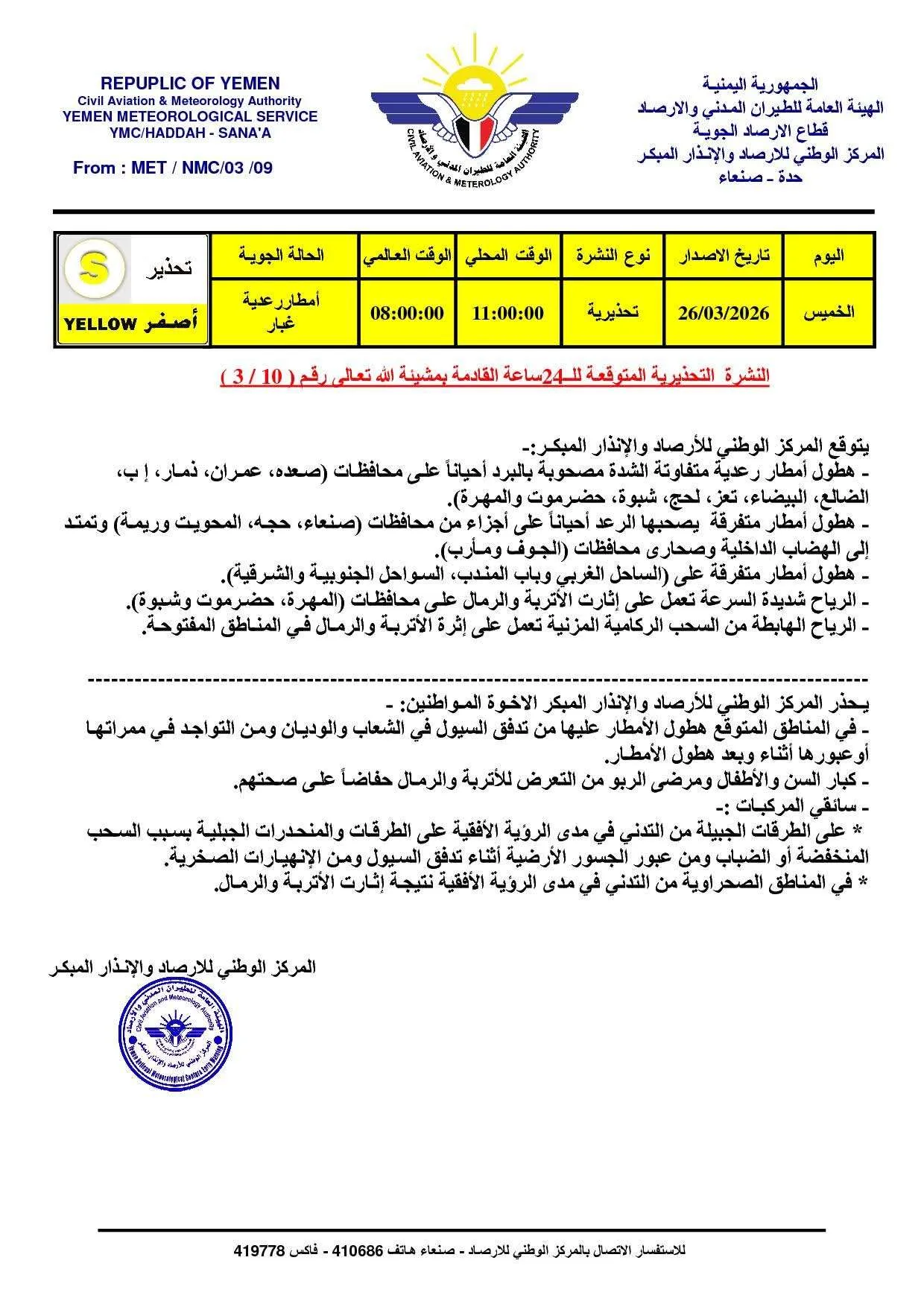 أجواء غير مستقرة ورياح قوية تضرب عدة مناطق