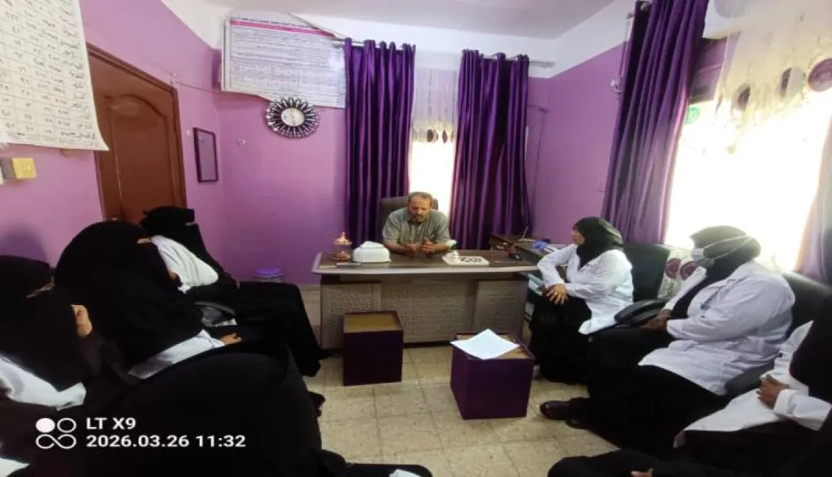 مدير عام مكتب الصحة العامة والسكان بمحافظة أبين يتفقد مركز الأمومة والطفولة بزنجبار لمتابعة سير العمل والانضباط الوظيفي