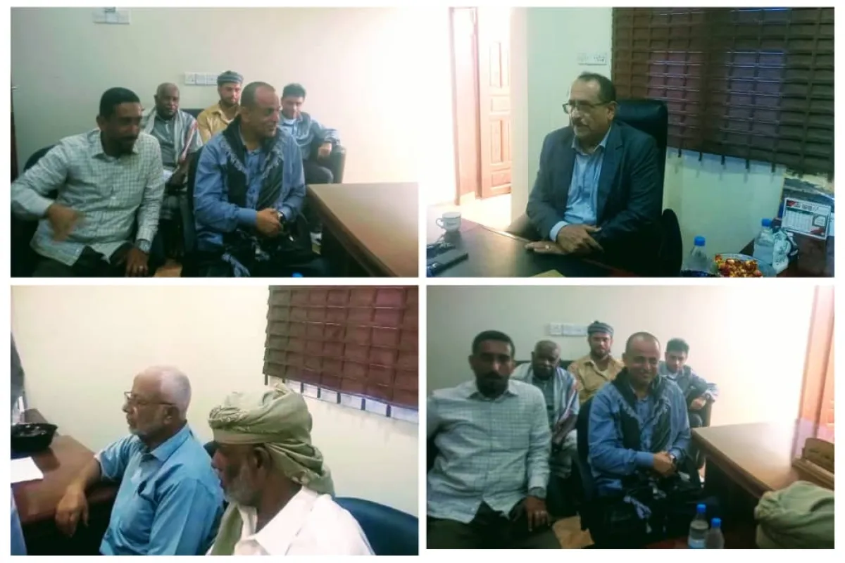 نائب محافظ لحج الأستاذ عوض الصلاحي يزور مكتب الأوقاف و الإرشاد و يشيد بالانضباط الوظيفي و الموقف من العمل