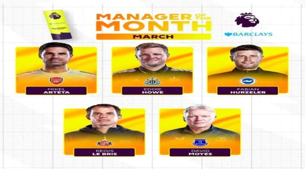 أرتيتا يتصدر قائمة المرشحين لجائزة الأفضل في مارس بالدوري الإنجليزي