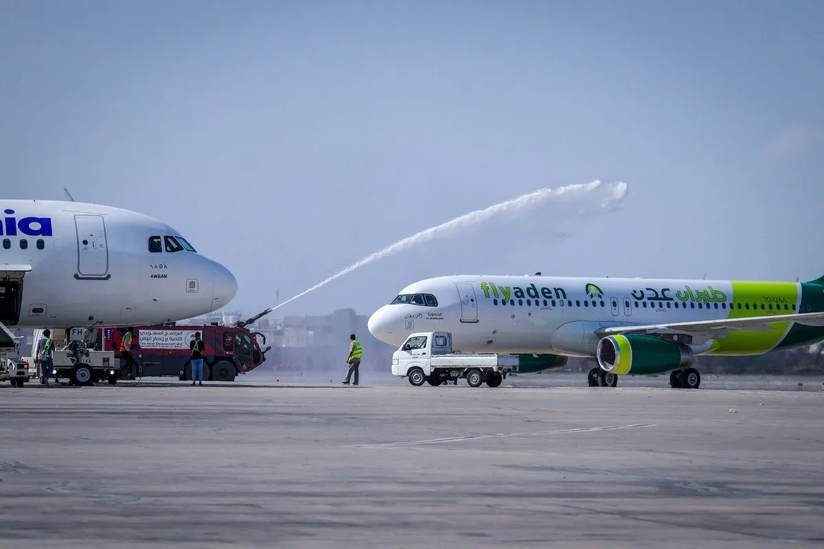 تحمل اسم "المنصورة".. وصول أولى الطائرات التجارية إلى مطار عدن الدولي