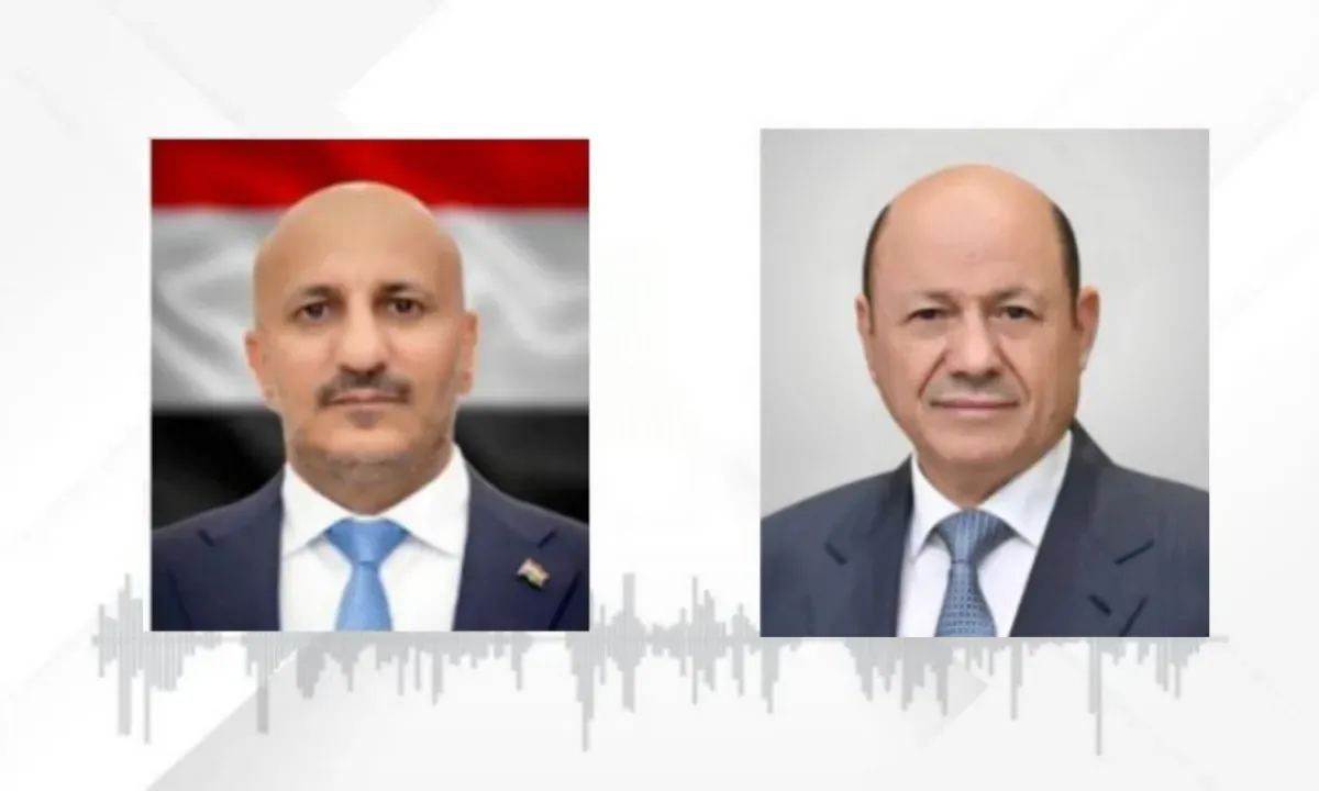 رئيس مجلس القيادة يشيد بجهود الفريق طارق صالح في التخفيف من كارثة المنخفض الجوي بالساحل الغربي