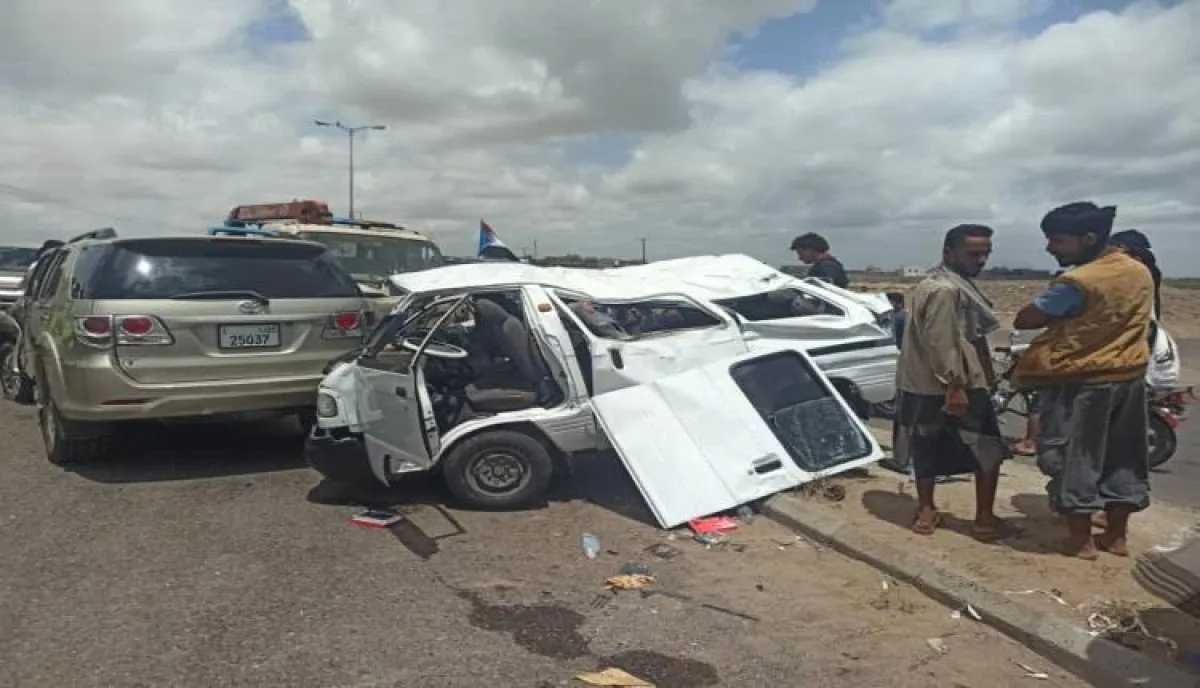حادث لحج.. 7 جرحى وتصادم يخلّف خسائر كبيرة