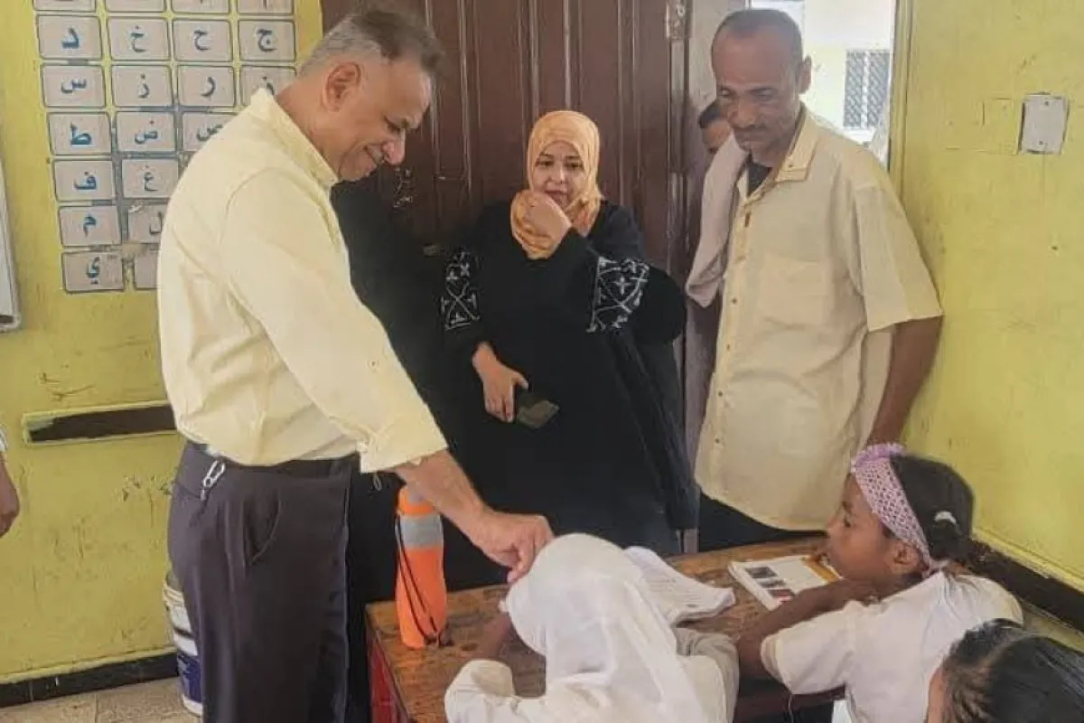 الجاوي يتفقد سير العملية التعليمية عقب إجازة عيد الفطر المبارك في مدارس المعلا
