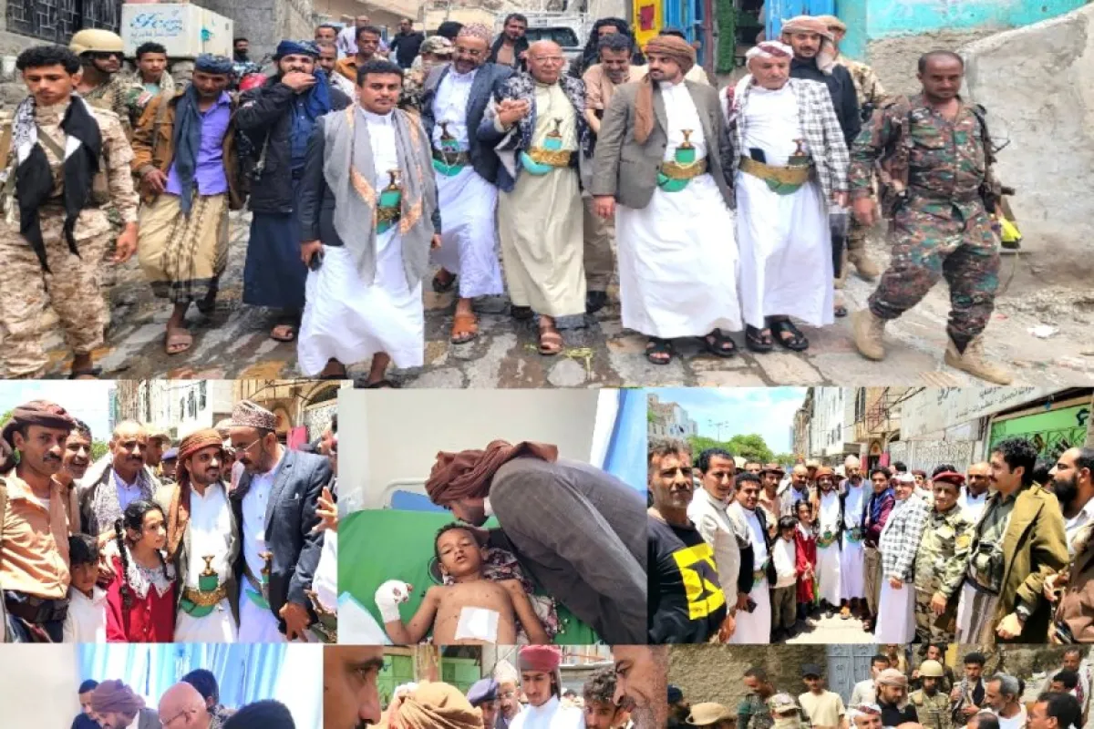 الشيخ صهيب البركاني يزور أسر ضحايا السيول والقصف بــ«تعز» ويقدم واجب العزاء والمواساة 