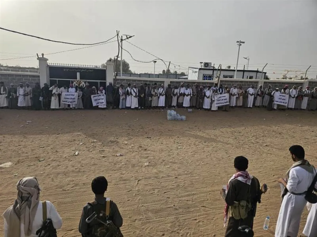 مأرب: مطالبات بتحسين الكهرباء وفتح بوابة سد مأرب خلال وقفة احتجاجية بالوادي