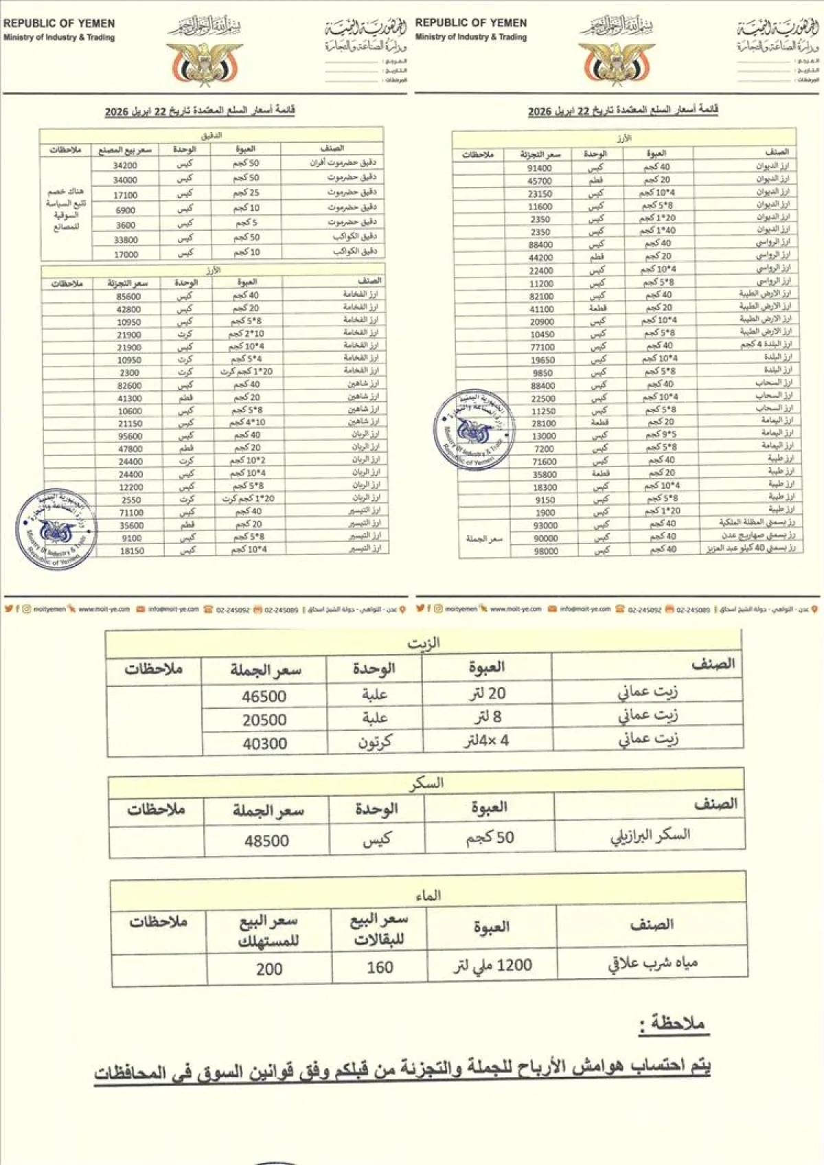 أسواق عدن تحت رقابة مشددة: تطبيق قوائم أسعار ملزمة لضبط الوضع التجاري