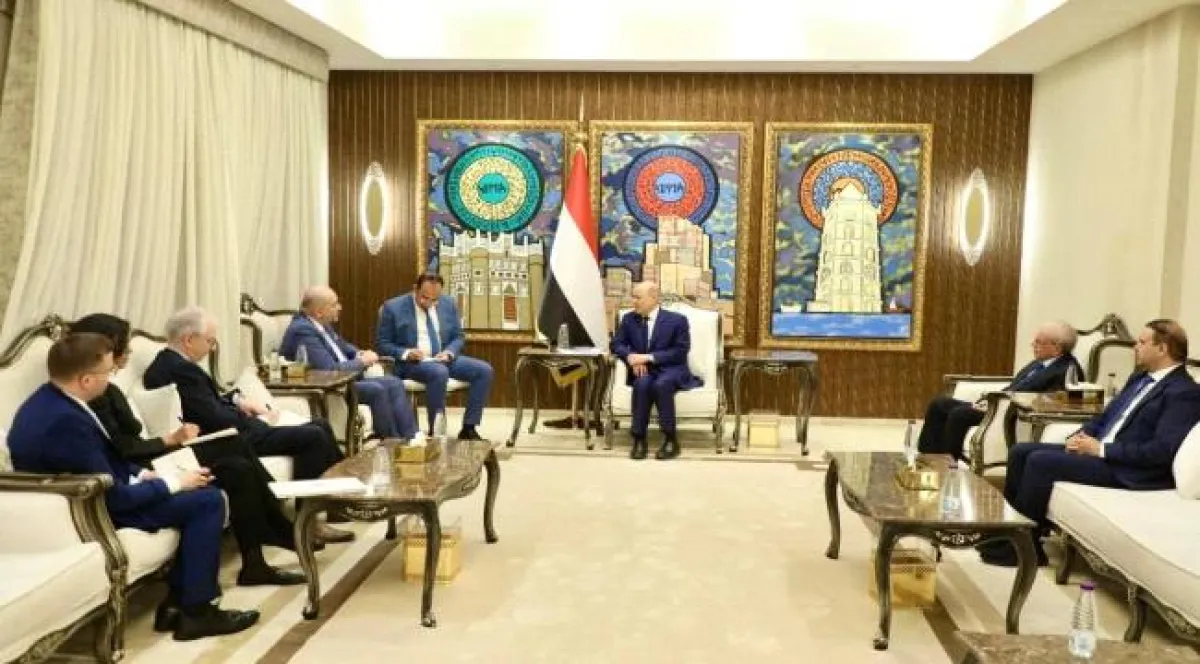 رئيس مجلس الرئاسة اليمني يستقبل نائب رئيس البرلمان الألماني