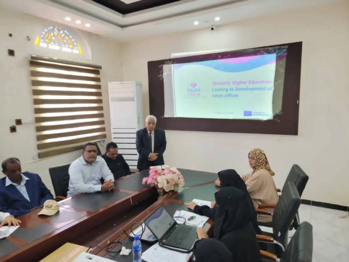 جامعة لحج تعقد ورشة عمل حول إنشاء شبكة وطنية  ودولية لمكاتب العلاقات الدولية