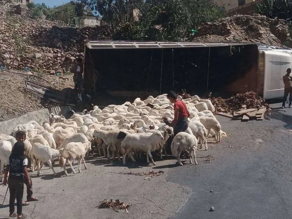 حادث مروري ثانٍ اليوم في منطقة نجد ظمران على خط القبيطة