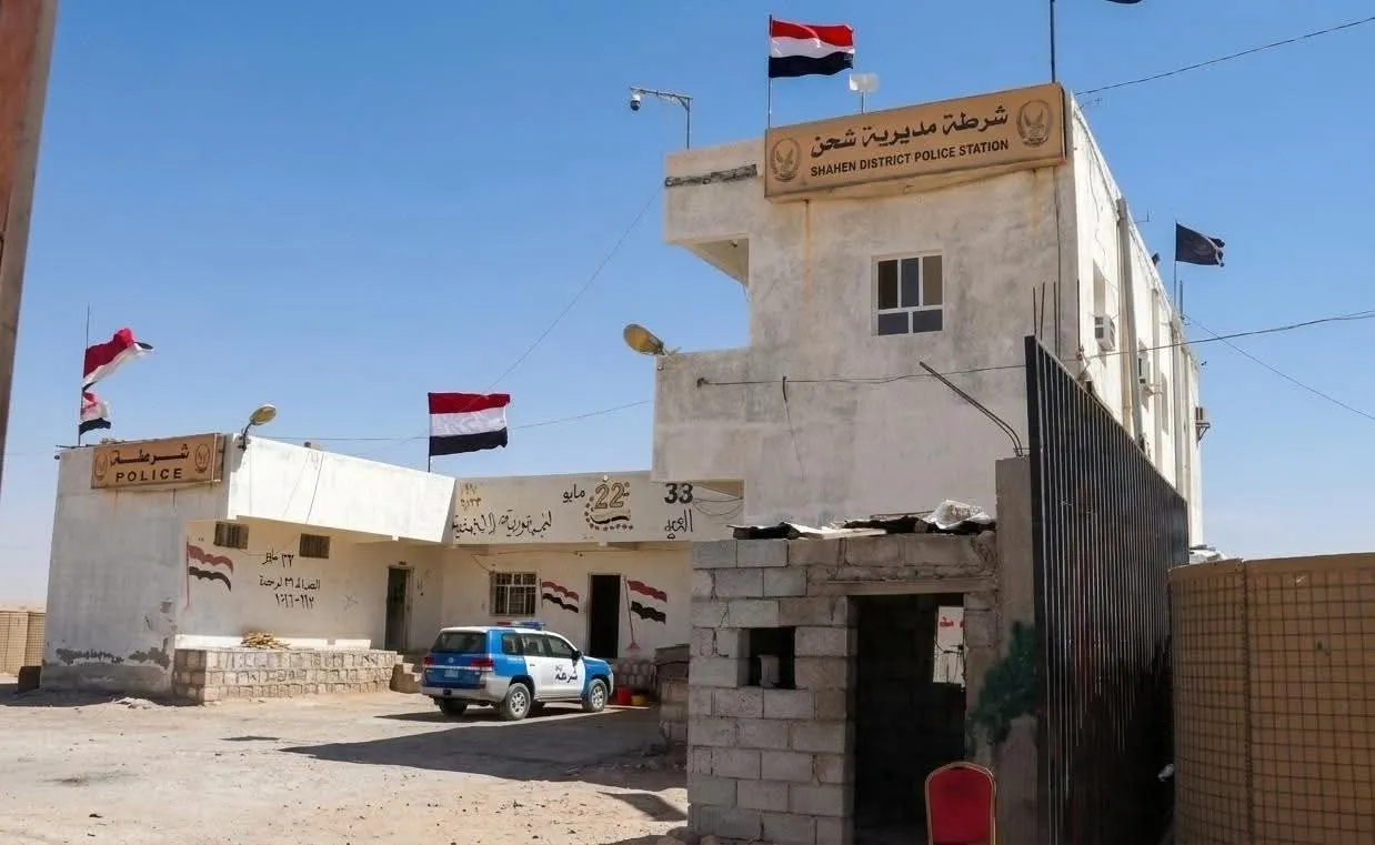 شرطة المهرة تضبط متهماً بواقعة نهب امرأة في المكلا بعد فراره إلى مديرية شحن