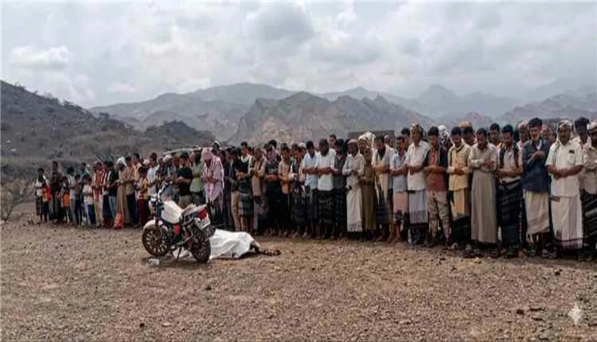 تشييع مهيب في ردفان لجثمان أحد أفراد المقاومة الجنوبية