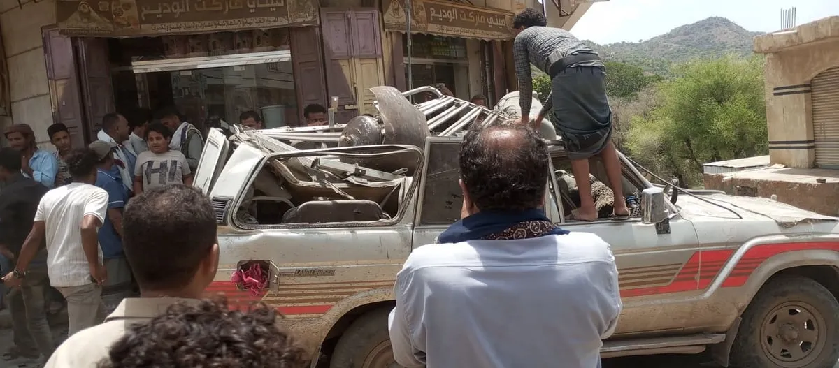 انفجار أسطوانة غاز في أحد أسواق محافظة تعز