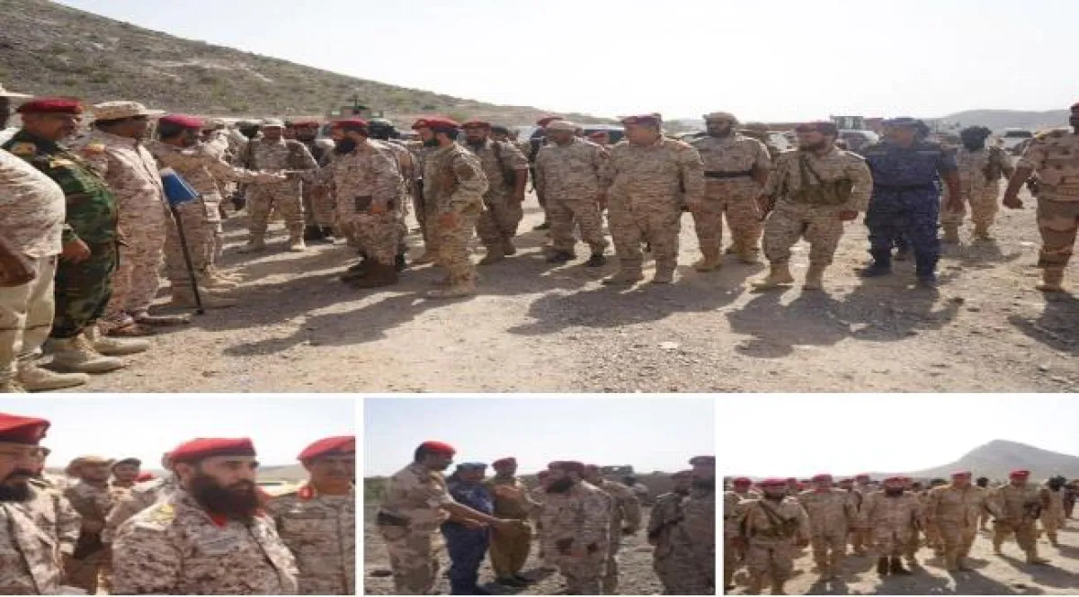 لجنة وزارة الدفاع تشرف على عملية الاستلام والتسليم بمحور ابين