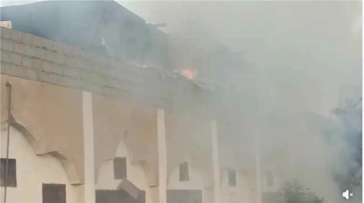 نشوب حريق بالشيخ عثمان