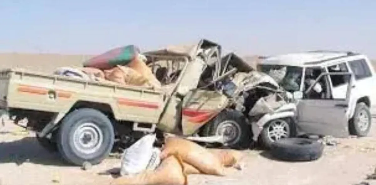 6 قتلى بينهم طفل و25 مصابًا في حادث مروع على طريق العبر – مأرب