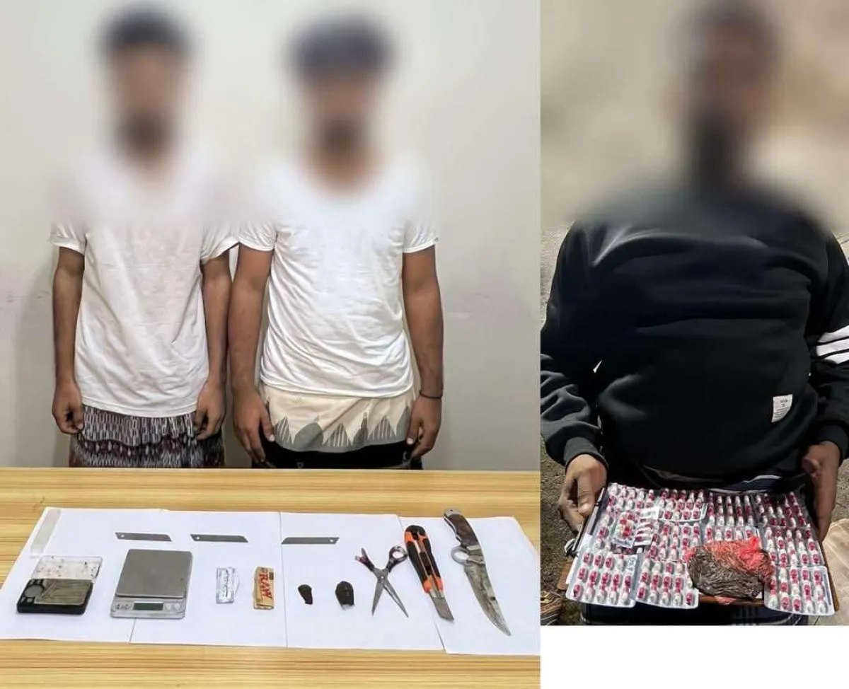 ضبط شبان في عدن بحوزتهم حشيش