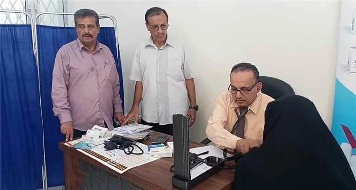 صحة المنصورة تدشن مخيم طبي مجاني باليوم العالمي لإرتفاع الضغط في مجمع حاشد الصحي