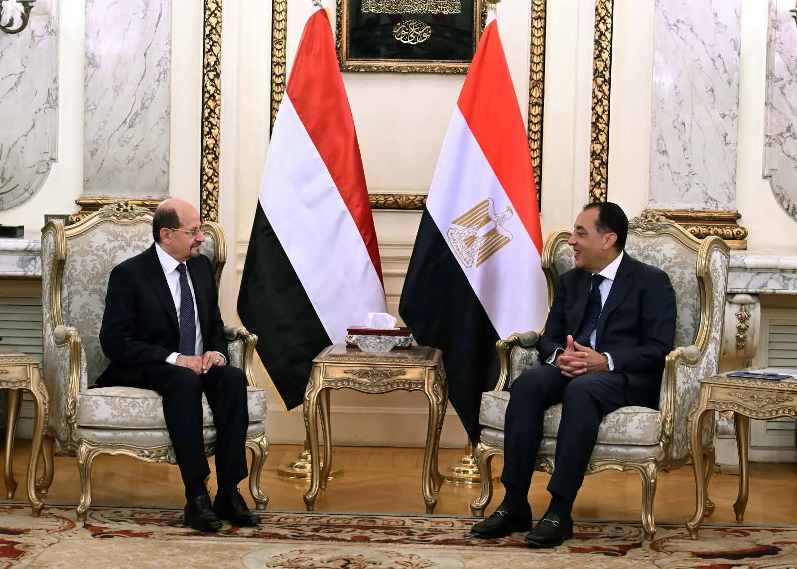 رئيس الوزراء وزير الخارجية يلتقي نظيره المصري