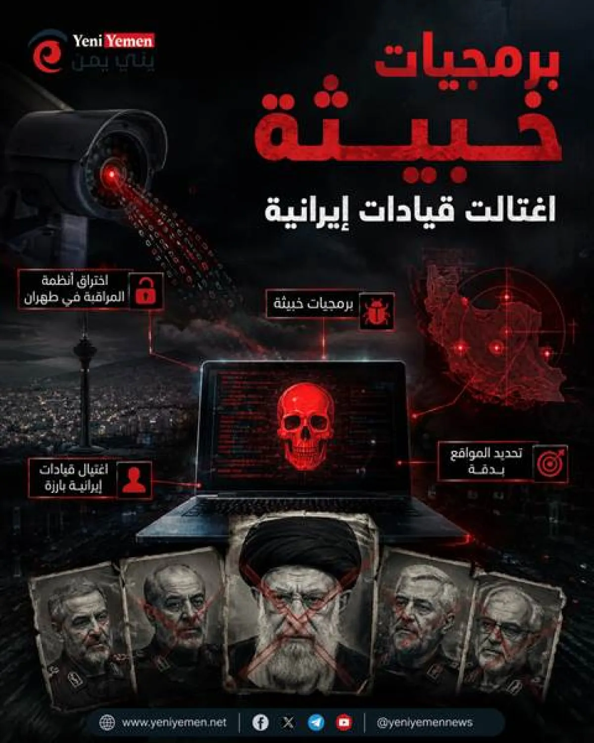 روسيا تكشف: برمجيات تجسس خبيثة  داخل كاميرات المراقبة ساعدت في اغتيال قيادات إيرانية