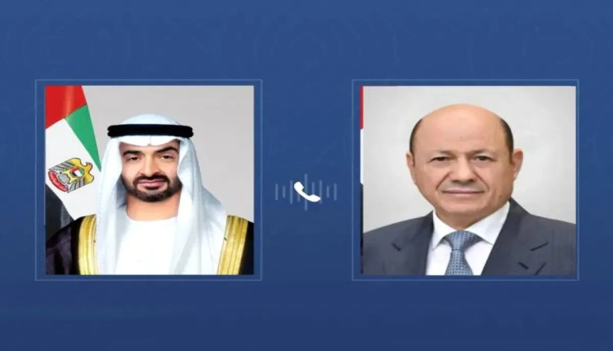 الرئيس الإماراتي ونائباه يرسلون برقية للعليمي في وفاة الرئيس هادي