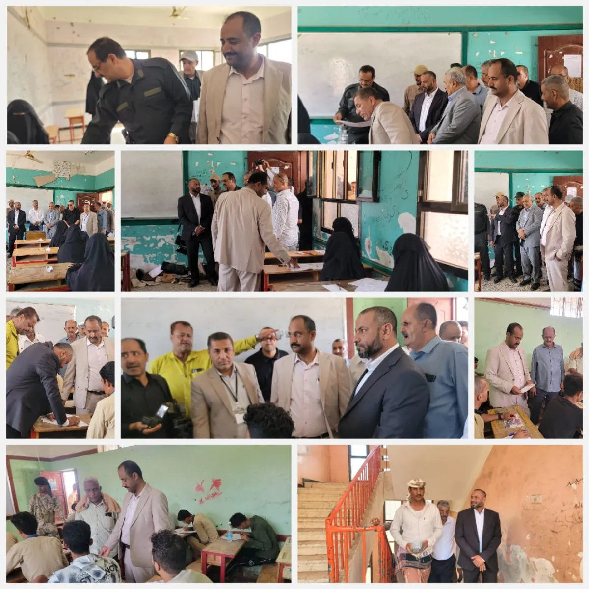 المحافظ القبّة والحنق والشاعري يدشنان امتحانات الشهادة الثانوية العامة بمديرية قعطبة بالضالع