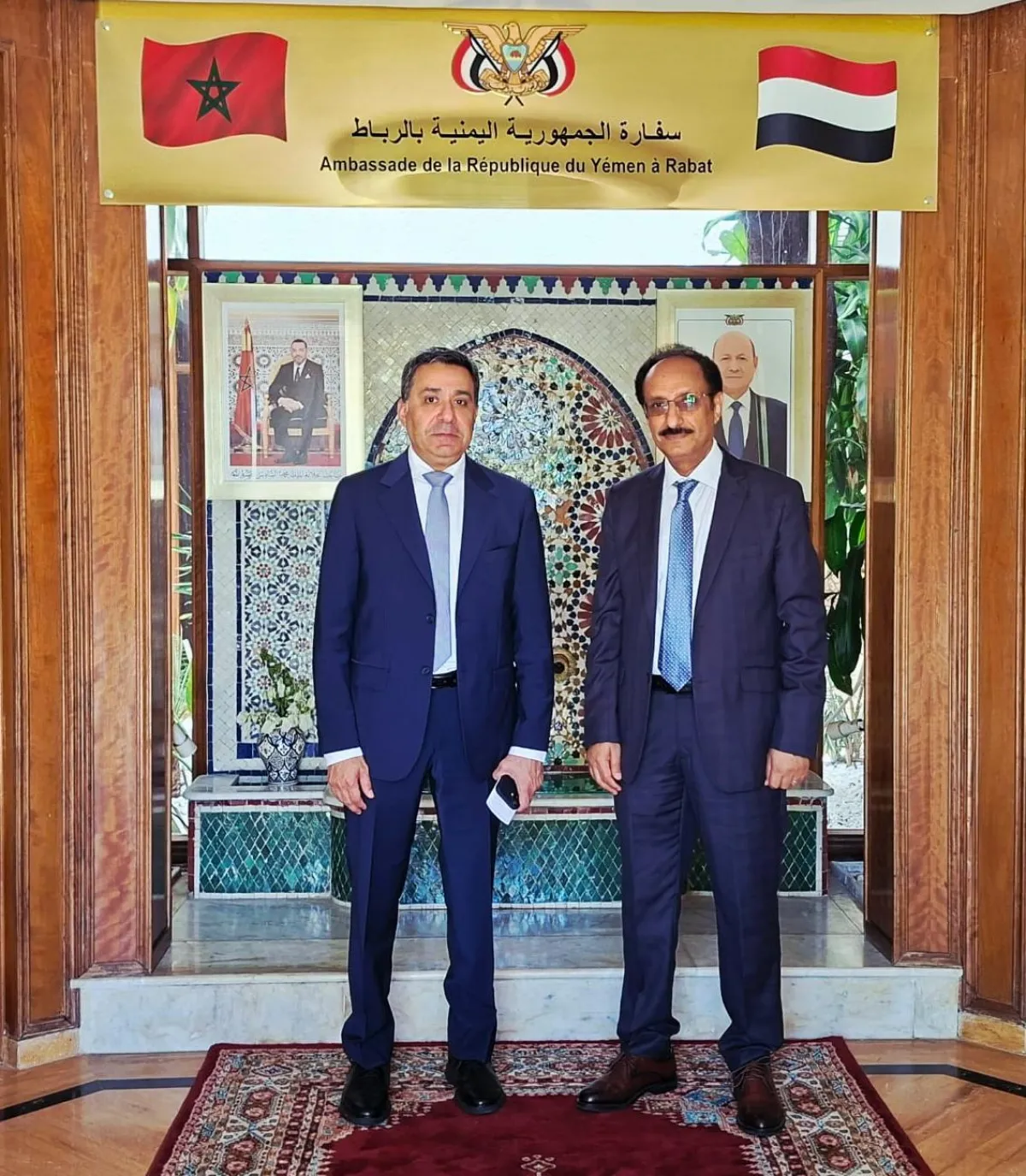 السفير الأصبحي يستقبل السفير الكويتي الجديد في الرباط ويبحثان التعاون والتطورات الإقليمية