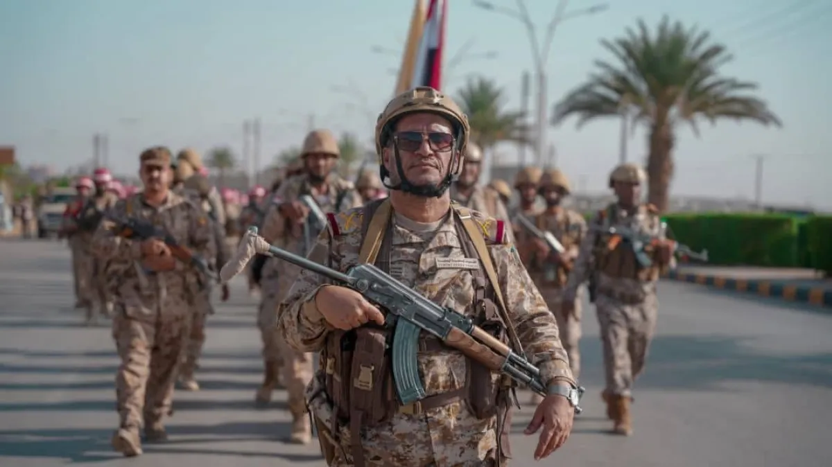 المنطقة العسكرية الثالثة بمأرب تنفذ مسيراً عسكرياً لرفع الجاهزية القتالية