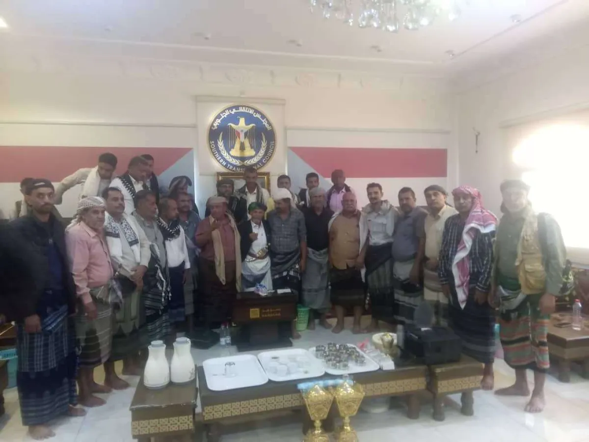 الشيخ عبدالرب النقيب يستقبل قيادة انتقالي أبين