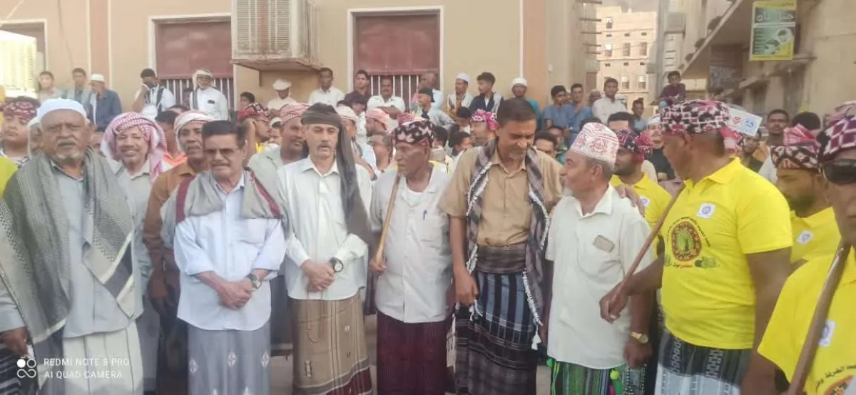 قيادة انتقالي وادي وصحراء حضرموت تشارك في اختتام مهرجان المدينه للجميع الثاني بالغرفة